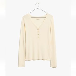 Madewell Drapey-Rib Henley Tee